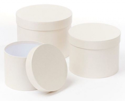 Symphony Hat Boxes Set Of 3 Cream