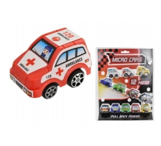 12Pc Micro Pull Back Cars