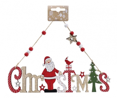 Christmas Santa Hanging Sign