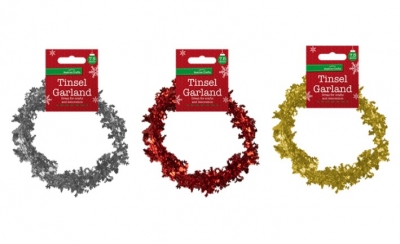 Christmas Tinsel Garland 7.5m