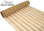 Deco Mesh Burlap Stripe 53cm x 4.57m Natural