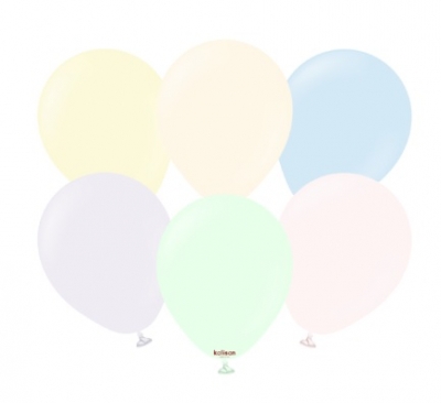 Kalisan 5" Macaron Pale Assorted Latex Balloon 100Pack