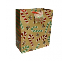 Giftbag Kraft Red Foil Large