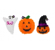 Halloween Tinsel Character Plaque