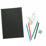 A4 Card Cover Sketch Book Black