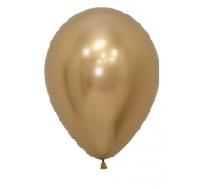 Sempertex 5" Reflex Gold Latex Balloons 50 Pack