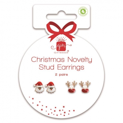 Christmas Novelty Stud Earrings Pack Of 2