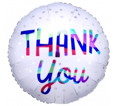 Thank You Silver Dots Standard Foil Balloons 5 Pack