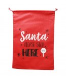 Christmas Santa Stop Here Sack 70cm x 48cm