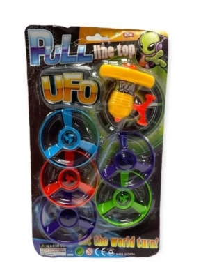 Carded Pull Spinning Top UFO