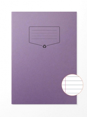 A4 Recycled Exercise Book 32lvs X 10 Purple