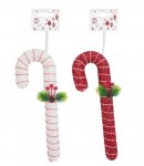 Hanging Glitter Candycane 33Cm