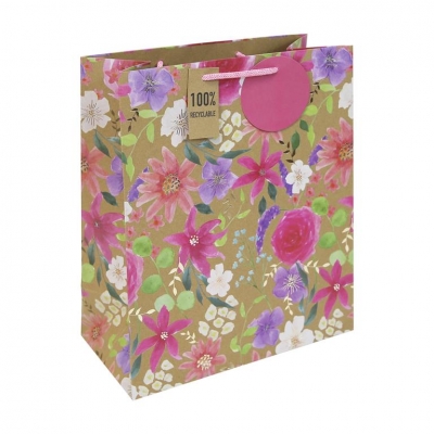 Kraft Floral Large Bag