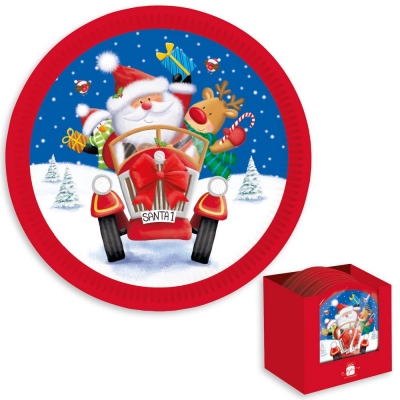 Kids Christmas Party Plates Pack Of 8