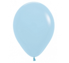 Sempertex 12" Pastel Matte Blue Latex Balloons 12 Pack