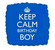 Keep Calm Birthday Boy Foil Balloon