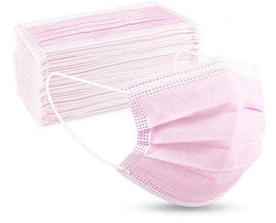 Pink Mask 3Ply 50 Pack ( 7p Each ) No Returns