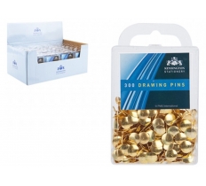 Gold Colour Drawing Pins 300 Per Pack