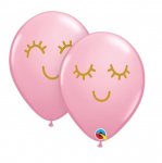 Qualatex 11" Round Pink Eyelashes Balloons Pack Of 25