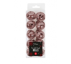 Rose Gold Christmas Jingle Bells - 10 Pack