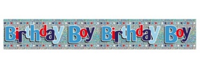 Happy Birthday Boy Banner Holo