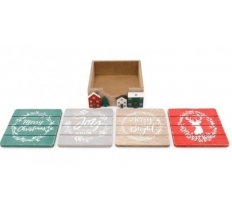 Christmas Houses Coasters 4PC