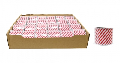 Christmas Ribbon Candy Stripes 60Mm X 2.7Mm