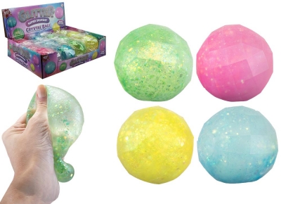 Glitz Crystal Ball Squishy Toy 6cm 4 Assorted