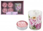 5pc Votive & Flower Tealight In Tray Box For Mum