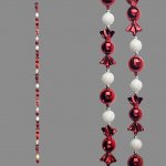 Red / White Bauble & Candy Garland 1.8m