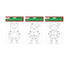 Christmas Jointed Card Decorations 4 Pack