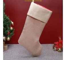 Deluxe Plush Plain Hessian Stocking 40cm X 25cm