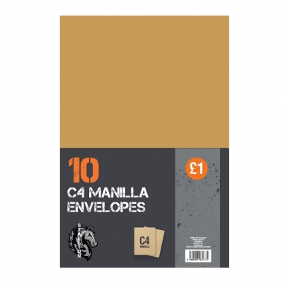 10 C4 Manila Envelopes