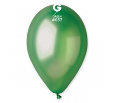 Gemar 13" Pack 100 Latex Balloons Metallic Green #037