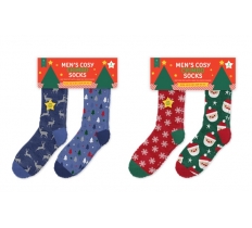 Festive Mens Socks 2 Pairs