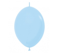 Fashion Pastel Link-O-Loon Solid Blue Latex Balloons 6"