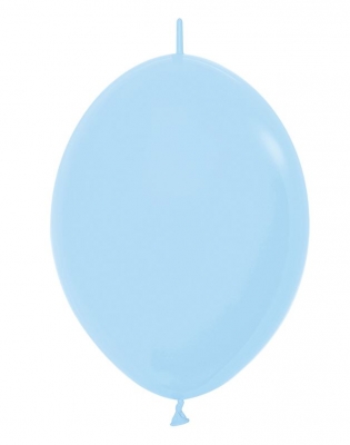 Fashion Pastel Link-O-Loon Solid Blue Latex Balloons 6"