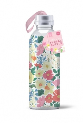 Mothers Day Glass Floral Drinking Bottle 580ml