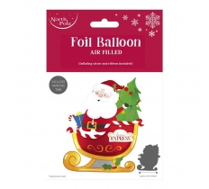 Christmas Sleigh Standing Foil Balloon 60X64Cm