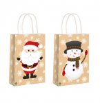 Christmas Kraft Brown Paper Bag with Handles (16 x 22 x 8cm)