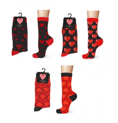 Mens Cotton Valentines Day Design Socks