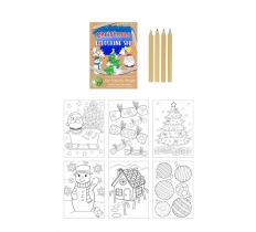Christmas'Eco-Friendly' Mini Christmas Colouring Set (14cm)