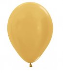 Sempertex 12" Metallic Gold Latex Balloons 50 Pack