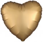 Amscan Silk Lustre Gold Heart Standard Foil Balloons