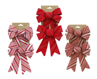 Bow Stripes Medium 2 Pack ( Assorted Design )