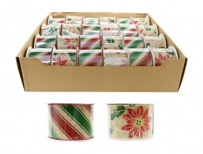 Ribbon Classic Christmas 50mm X 2.7m Asst