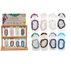 Gemstone Chip Bracelet (48pc on stand)