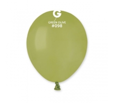 Gemar 5" Pack 50 Latex Balloons Green Olive #098