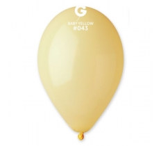 Gemar 13" Pack 50 Latex Balloons Baby Yellow #043