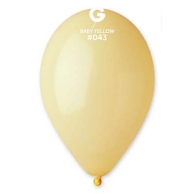 Gemar 13" Pack 50 Latex Balloons Baby Yellow #043